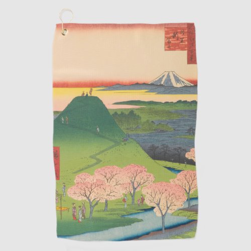 Spring Mt Fuji Vintage Ukiyo_e Japanese Art Golf Towel
