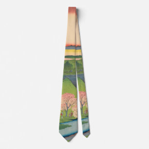 Spring Mt Fuji Vintage Ukiyo-e Japanese Art Neck Tie