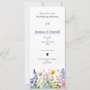 Spring multi floral colors garden wedding invitati invitation