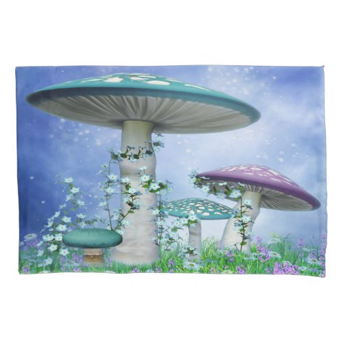 Spring Mushrooms 1 side Pillowcase