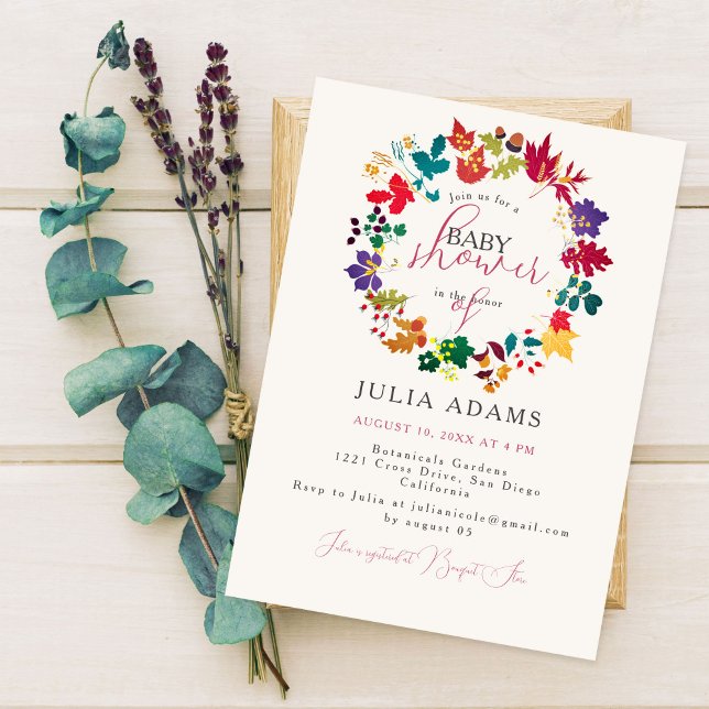 Spring Mustard Purple Meadow Baby Shower Invitation (Creator Uploaded)