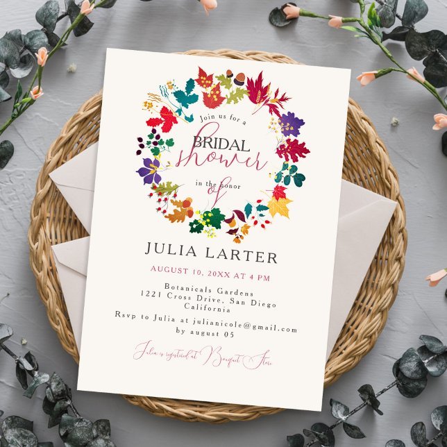 Spring Mustard Purple Meadow Bridal Shower Invitation (Creator Uploaded)
