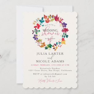Spring Mustard Purple Meadow Wedding Shower Invitation