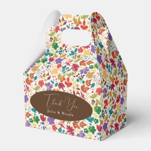 Spring Mustard Yellow Purple Meadow Flower Wedding Favor Boxes