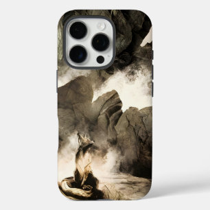 Spring Mystic Fox Misty Mountain Minimalist Zen iPhone 16 Pro Case