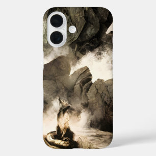 Spring Mystic Fox Misty Mountain Minimalist Zen iPhone 16 Case