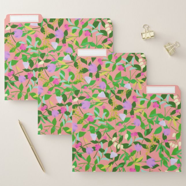 Spring Natural Woodland Boho Wildflowers File Folder (Set)