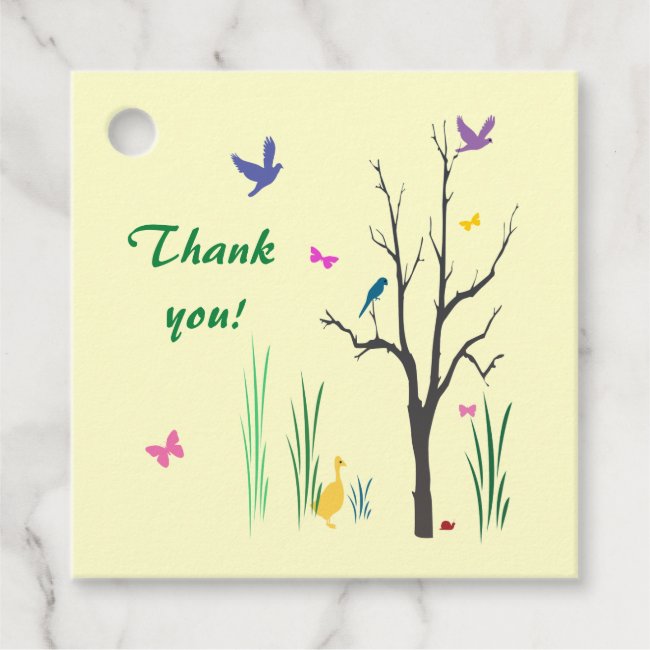 Spring Nature Thank You Favor Tags