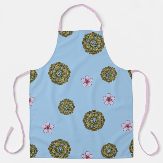 Spring Nouveau All-Over Print Apron (Front)