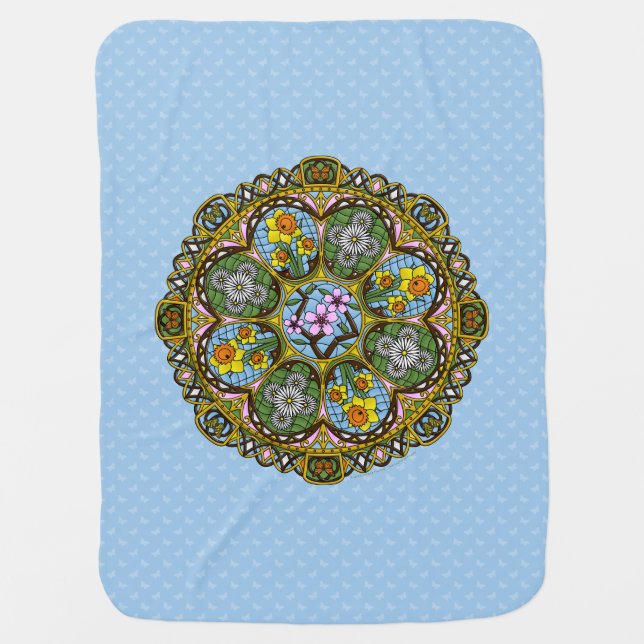 Spring Nouveau Baby Blanket (Front)