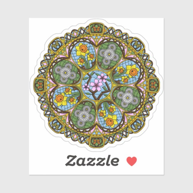 Spring Nouveau Contour Sticker (Sheet)