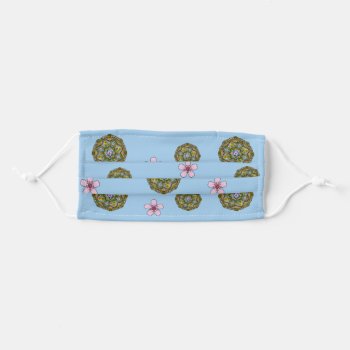 Spring Nouveau Face Mask by ValerieDesigns3 at Zazzle