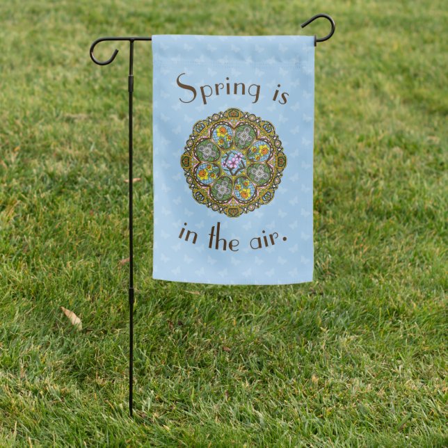 Spring Nouveau Garden Flag (In SItu)