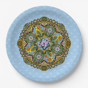 Spring Nouveau Paper Plate