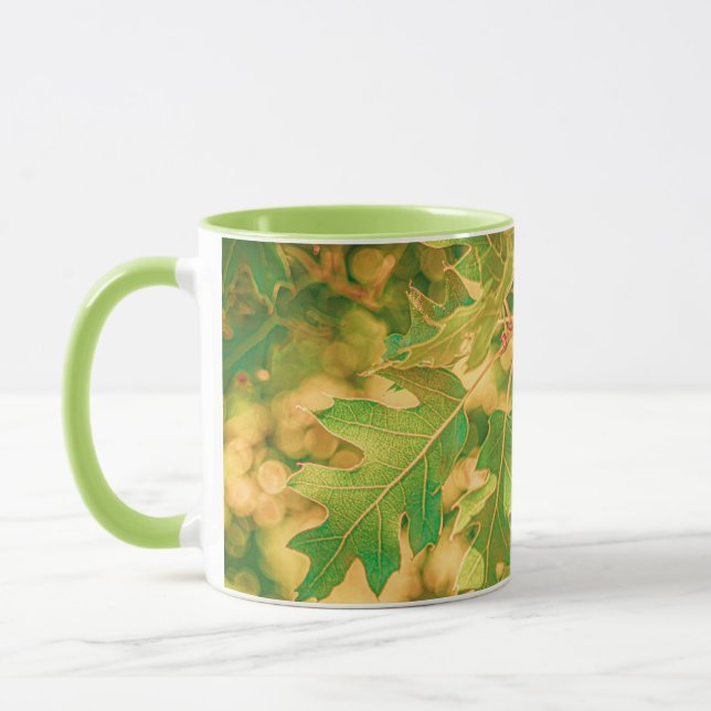 Spring Oak Leaves Mug (Left)