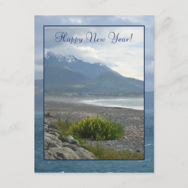 Spring on a Kaikoura Beach Postcard (Front)
