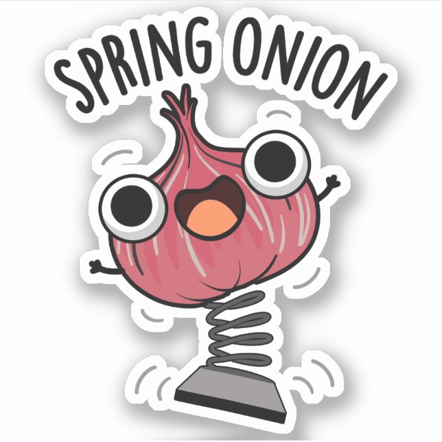 Spring Onion Funny Veggie Pun  Sticker (Front)