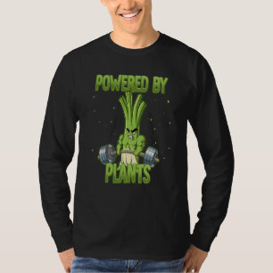 Spring Onion Gym Weight Training Powered By Plants T-Shirt