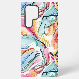Spring organic texture with flowing wavy shapes samsung galaxy s22 ultra case
