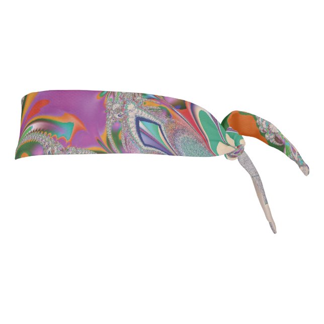 Spring Owl Abstract Art Tie Headband (Rotate 90)