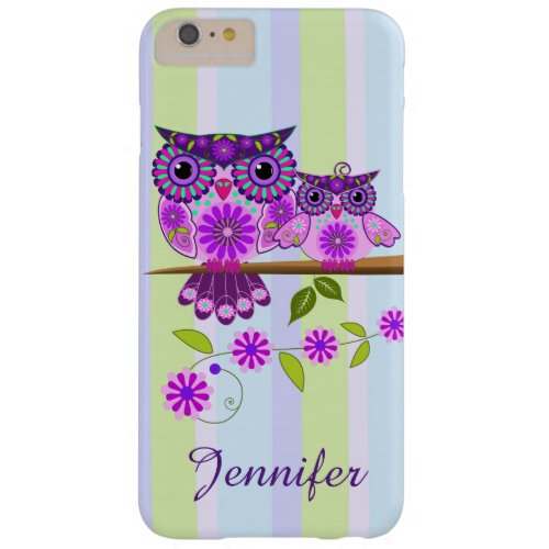Spring owl and owlet  custom name barely there iPhone 6 plus case