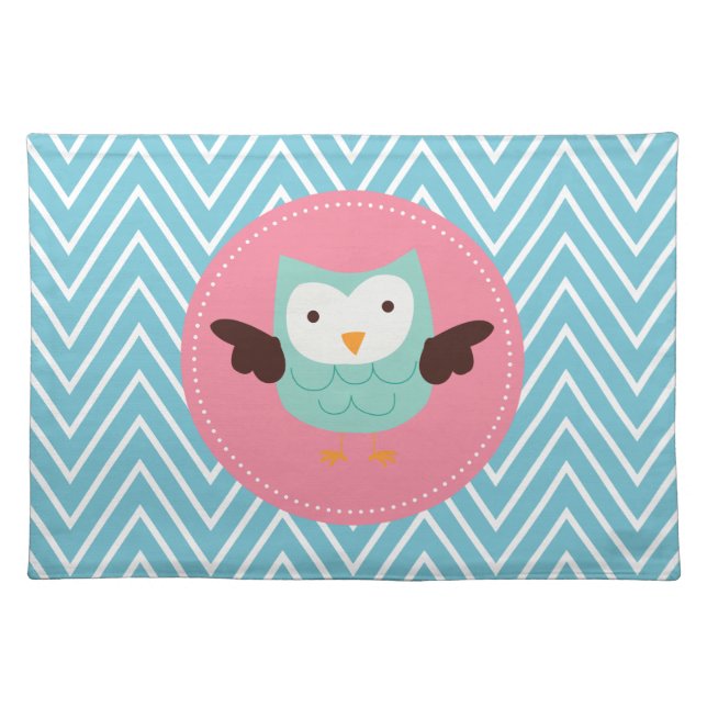 Spring Owl Cloth Placemat (Front)