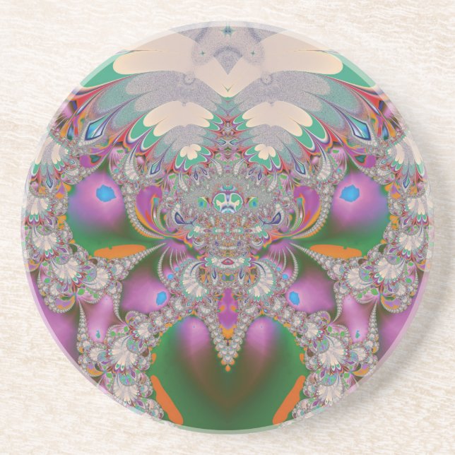 Spring Owl Sandstone Coaster (Front)