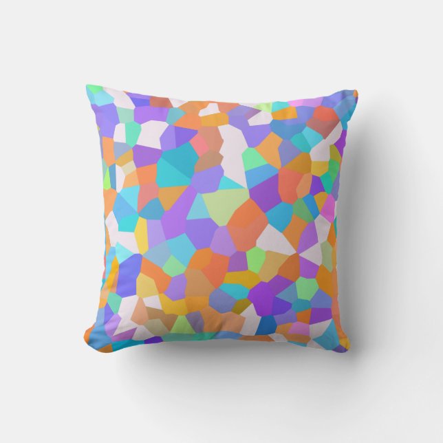 Spring Paint Beach Glass Throw Pillow (Front)