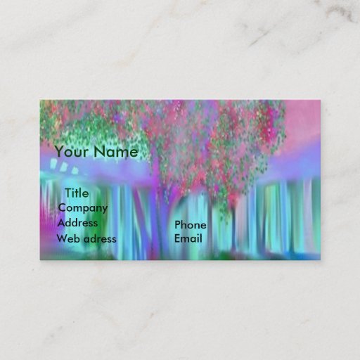 Customizable Spring Painting Business Card Templates