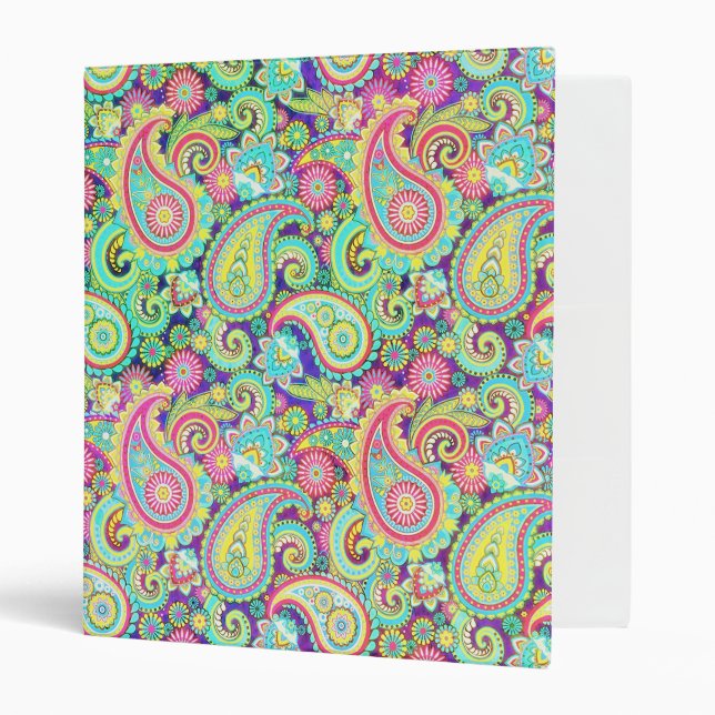 Spring paisley 3 ring binder (Front/Inside)
