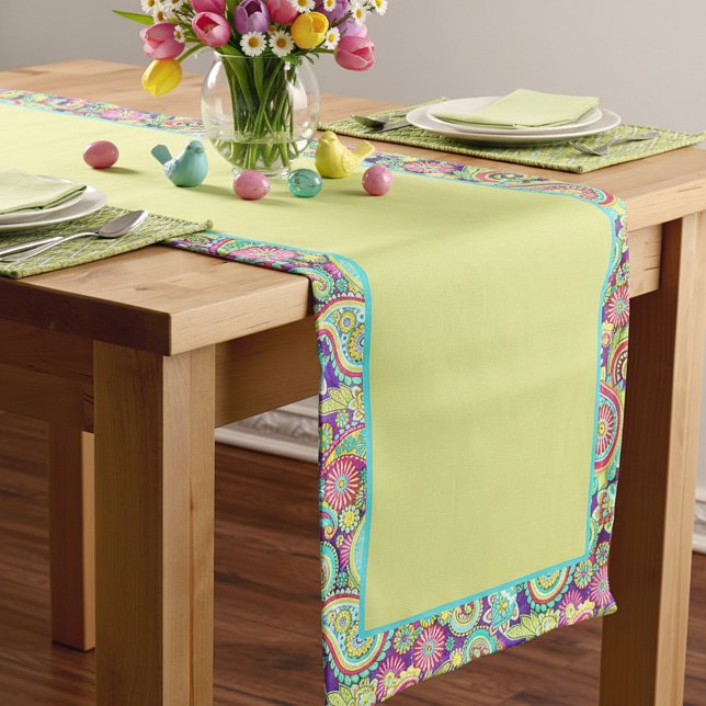 Spring paisley short table runner (Creator Uploaded)