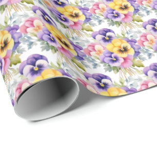 Spring Pansies Pansy Wrapping Paper