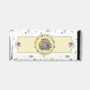 Spring Pansy Garden Candy Wrapper Hershey Bar Favors