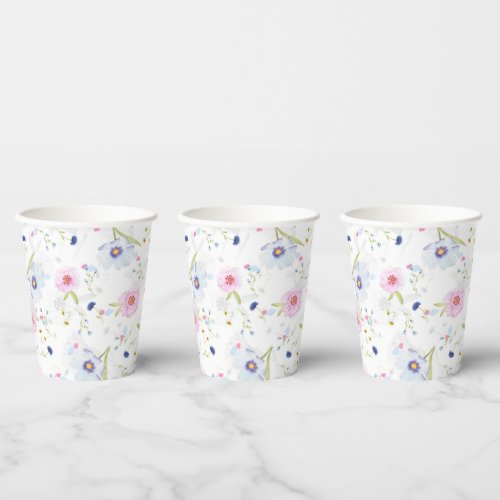 Spring party_ cute floral  pattern  Paper Cups