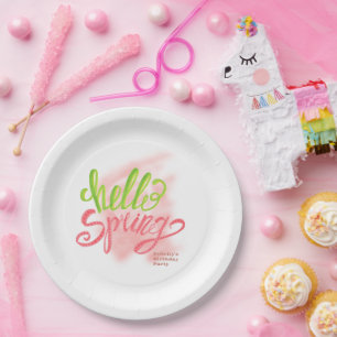 Spring Party Paper Plates