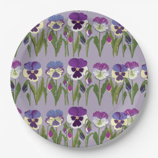Spring party Viola Paper Plates