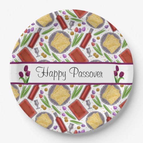 Spring Passover Paper Plate