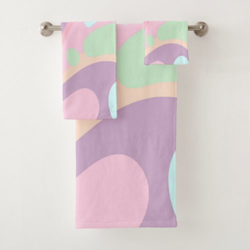 Spring Pastel Bathroom Towel Sets