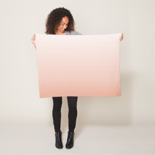 spring pastel color blush peach ombre dusty pink fleece blanket