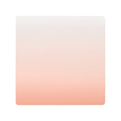 spring pastel color blush peach ombre dusty pink metal print