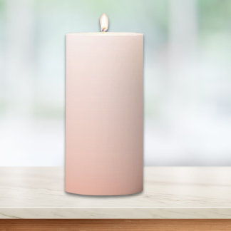 spring pastel color blush peach ombre dusty pink pillar candle