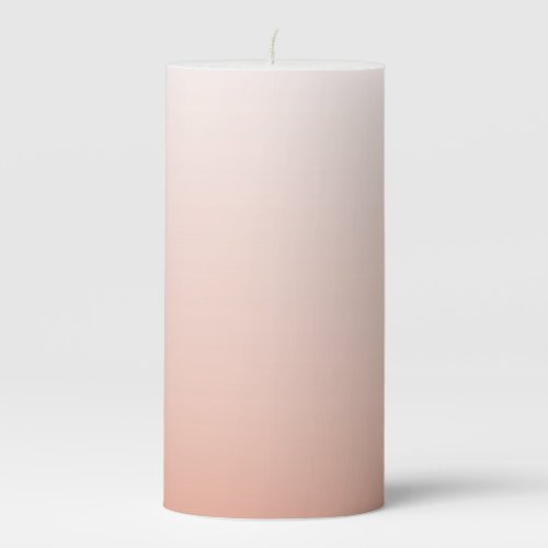 spring pastel color blush peach ombre dusty pink pillar candle