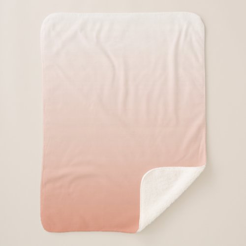 spring pastel color blush peach ombre dusty pink sherpa blanket