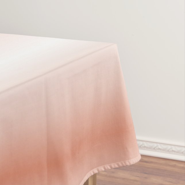 spring pastel color blush peach ombre dusty pink tablecloth (In Situ)