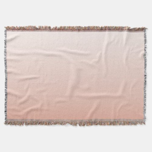 spring pastel color blush peach ombre dusty pink throw blanket