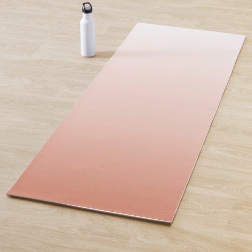 spring pastel color blush peach ombre dusty pink yoga mat