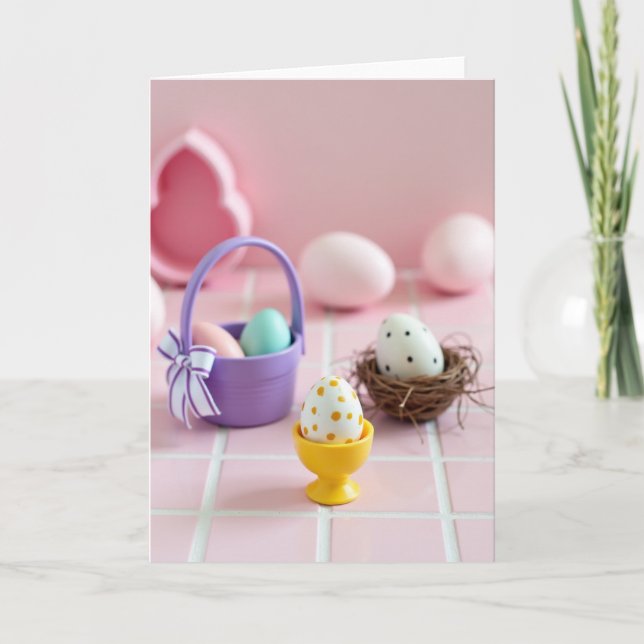 Spring Pastel Festive Egg Card (Front)