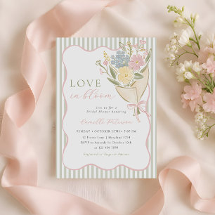 Spring Pastel Floral Love in Bloom Bridal Shower Invitation
