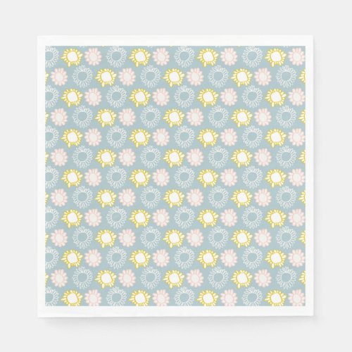 Spring Pastel Flowers Paper Napkins