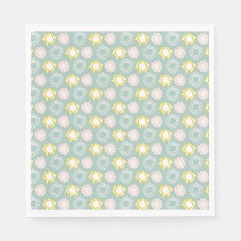 Spring Pastel Flowers Paper Napkins